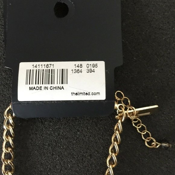 NWT The Limited Oval Faceted Stone Gems Goldtone - Picture 4 of 6